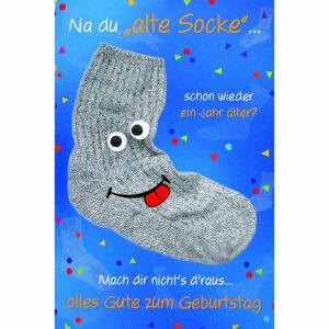 Geburtstagskarte Socke