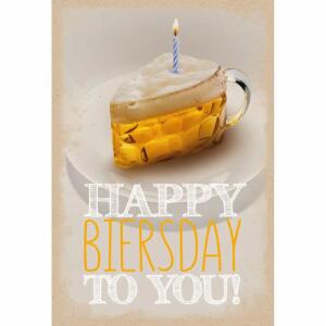 Geburtstagskarte happy  Biersday to you