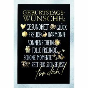 Geburtstagskarte black  Spruch