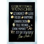 Geburtstagskarte black  Spruch