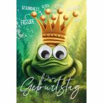 Geburtstagskarte Frosch  mit Kulleraugen