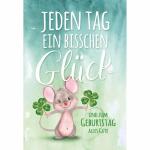 Geburtstagskarte Klee  Maus