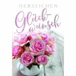Geburtstagskarte Rosen  mit Glittereffekt