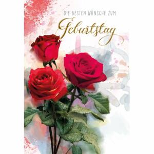Geburtstagskarte Rosen
