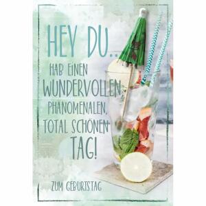 Geburtstagskarte Cocktail