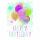 Geburtstagskarte Ballons  mit Glittereffekt