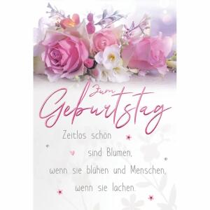 Geburtstagskarte Rosen  Innenteil 3D