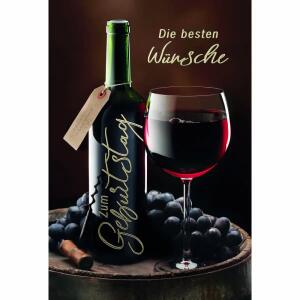 Geburtstagskarte Wein