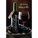 Geburtstagskarte Wein