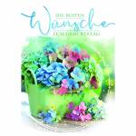 Geburtstagskarte bunte  Blumen
