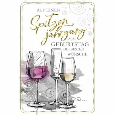 Geburtstagskarte black  spitzen Jahrgang