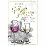 Geburtstagskarte black  spitzen Jahrgang
