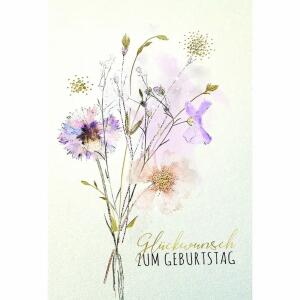 Geburtstagskarte black  Blumenstrauß