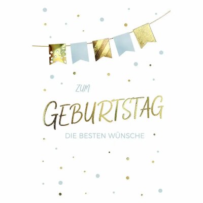 Geburtstagskarte black  Wimpelkette