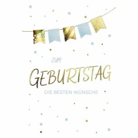 Geburtstagskarte black  Wimpelkette