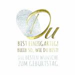 Geburtstagskarte black  Fingerabdruck