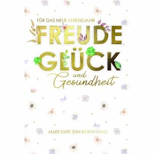Geburtstagskarte kleine  Blumen
