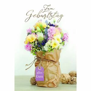 Geburtstagskarte  Blumenstrauß