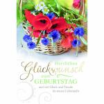Geburtstagskarte Korb  Blumen