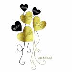 Glückwunschkarte Hochzeit  Herz Ballons