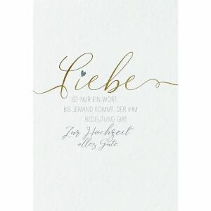 Glückwunschkarte Hochzeit  Schrift
