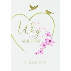 Glückwunschkarte Hochzeit  Herz