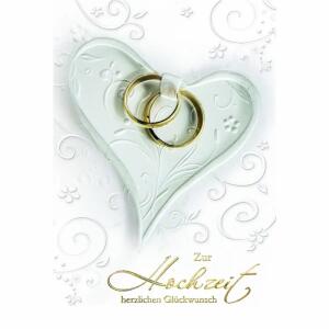 Glückwunschkarte Hochzeit  Ringe