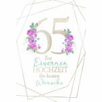 Glückwunschkarte  Eisernehochzeit