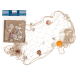 OOTB Deko-Fischnetz mit Muscheln ca. 100 x 200 cm