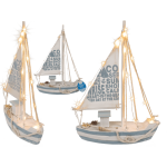 OOTB Holz-Segelschiff mit 13 warmweißen LED
