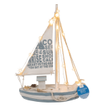 OOTB Holz-Segelschiff mit 13 warmweißen LED
