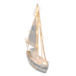 OOTB Holz-Segelschiff mit 13 warmweißen LED