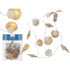 OOTB Lichterkette Muscheln mit 9 warmweißen LED