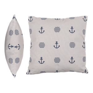 OOTB Weißes Deko-Kissen Modern Maritime