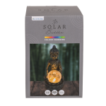 OOTB Polyresin Solar Buddha Figur mit Krakelee Glas