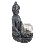 OOTB Polyresin Solar Buddha Figur mit Krakelee Glas