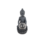 OOTB Polyresin Solar Buddha Figur mit Krakelee Glas