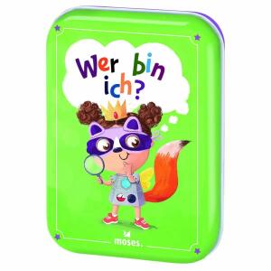 Kartenspiel Wer bin ich? Kinderspiel in Metallbox,, Spieleranzahl 2-6,