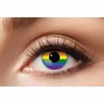 Kontaktlinsen LGBTQ  Regenbogenfahne, bis zu 12 Monate...