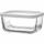 Glasbehälter 12x9x6cm  mit Deckel, Fassungsvermögen 405 ml