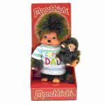 Monchhichi Papa mit kind  20cm