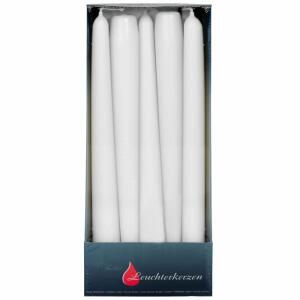 Leuchterkerzen 22x240mm  weiss 10er