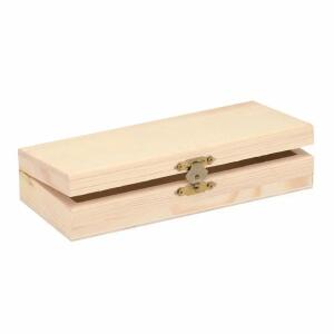 Holzbox rechteckig  20x10x5cm FSC-MIX, mit Verschluß,