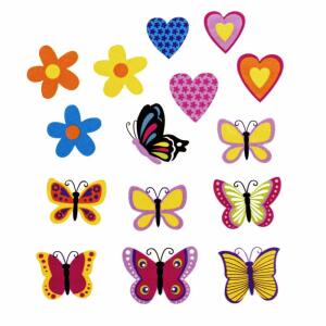 Moosgummi-Sticker  Schmetterlinge, selbstklebend