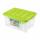Boxen-Set 3teilig  Volumen: 1,5 Liter, 5 Liter und 14 Liter,, transparent mit farbigem Deckel