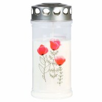 Gedenkkerze 70x170mm  Mohnblume