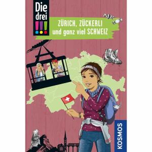 Die drei !!! Zürich,  Zückerli, Schweiz, Zürich, Zückerli und ganz viel Schweiz, Reisekrimi,, mit Sightseeing-Tipps und Fun-Facts von Zürich, bis zum Matterhorn, von Henriette Wich,, illustriert von Franziska Misselwitz und Ina Biber, 160 Seiten, ab 10 Ja