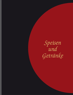 Adina Speisekarte Menümappe A4 schwarz / rot