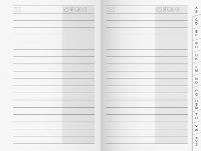 2026 Brunnen Adress-Registerheft 65×101 mm weiß