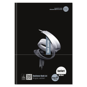 Staufen Geschäftsbuch A4 80 Blatt A4 5mm kariert 90g Black Journal